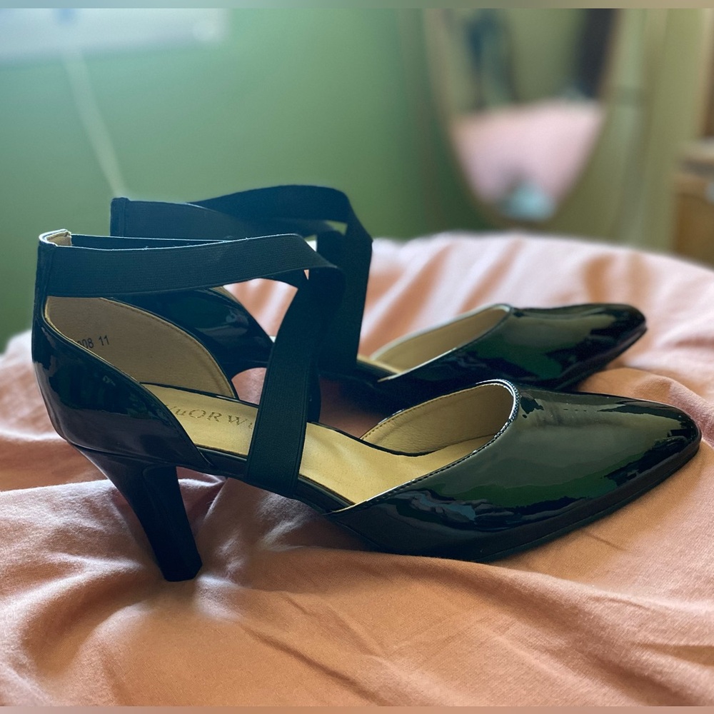 Strappy Black Pumps